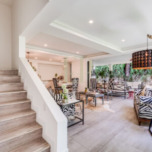 Three story contemporary house in condominium in Santa Ana Pozos