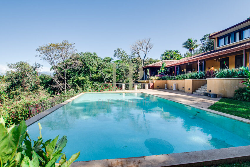 Spacious residence with a private pool and large yard